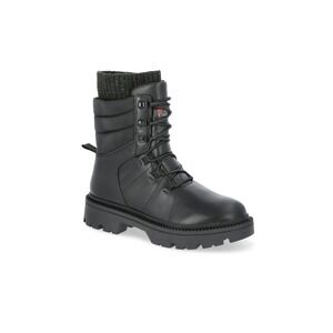 Women's Size 9 Combat Black Winter Waterproof Work Boots 3M Thinsulate -20°
